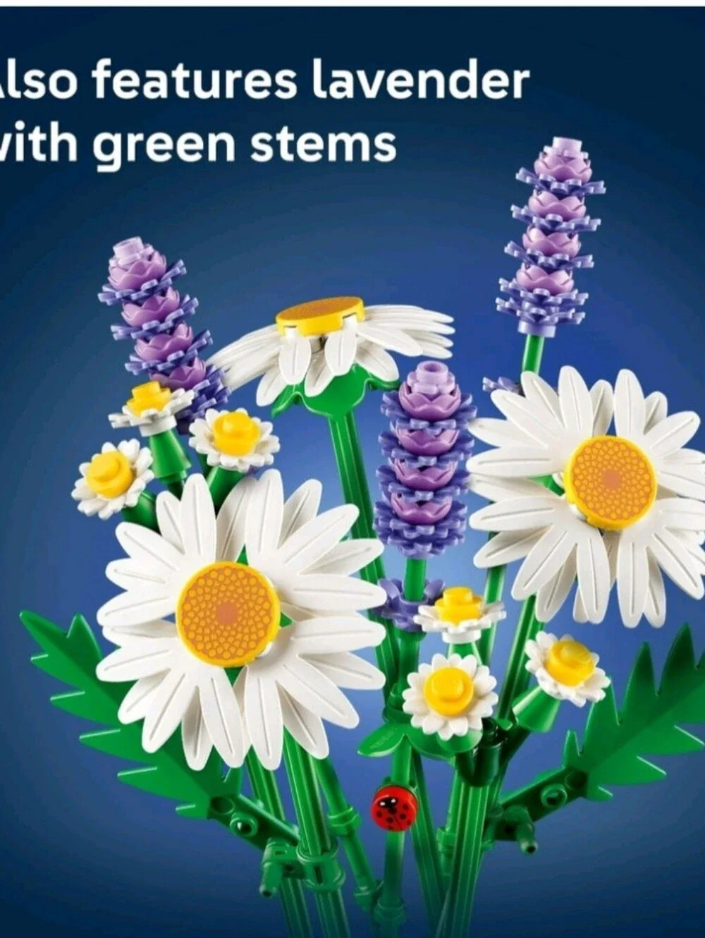 Lego White Daisy and Lavender Botanical Bouquet. NWT Ages 9+ 133 PCS No Vase Inc